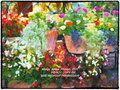 Court yard flowers-a12x16